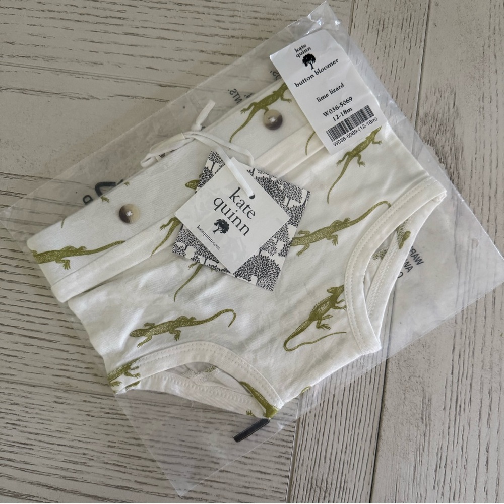 NWT Kate Quinn Bamboo Lime Lizard Bloomers
